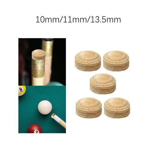 Pointes De Queue De Billard De Remplacement - Lot De 10, Cuir De Vache, Taille 13x5 Mm - Pour Réparer Queue De Billard, Snooker