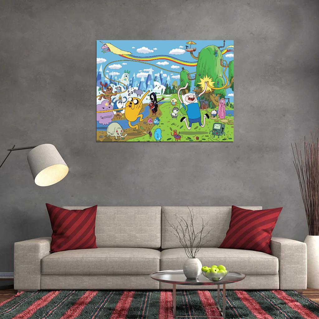 V8074 Adventure Time All Characters Cartoon Kids Rare Art WALL