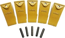 5x X156S Backhoe Bucket Teeth with Pins for Skid Steer and Mini Excavator Bucket