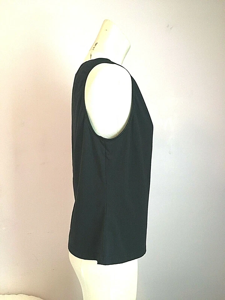 Regata Nine & Company feminina tamanho XL preta pesada sem mangas pesada pesada - Imagem 4 de 4