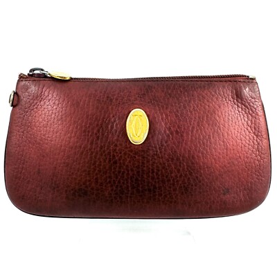 CARTIER VINTAGE LEATHER ZIPPERED COIN PURSE