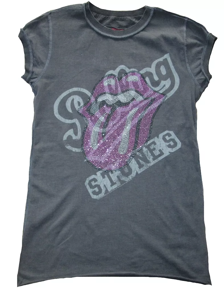 T shirt rolling 2025 stones zunge strass
