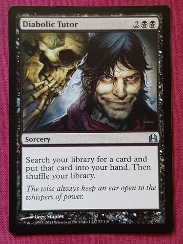Magic: The Gathering - Tutore Diabolico (Diabolic Tutor) - Carta Singola Da Magic 2011 (M11) - Rarità Non Comune