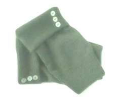 FINGERLESS GLOVES GREEN DARK CASHMERE MERINO WOOL ONE SIZE S M L WOMEN'S LADIES