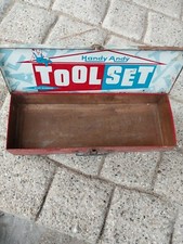 Vintage Handy Andy Tool Set Blue Diamond Box ONLY No Tools Metal Box