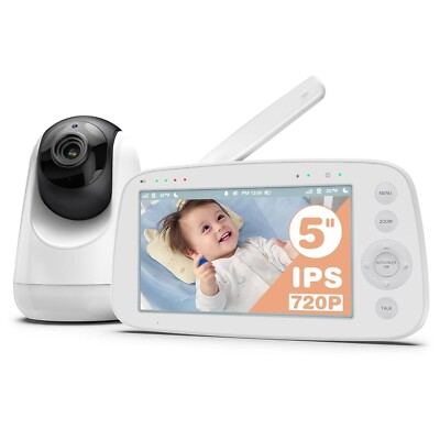 HiPP Baby Monitor, 5'' 720P Video Baby Monitor with Pan-Tilt-Zoom Camera (I1)