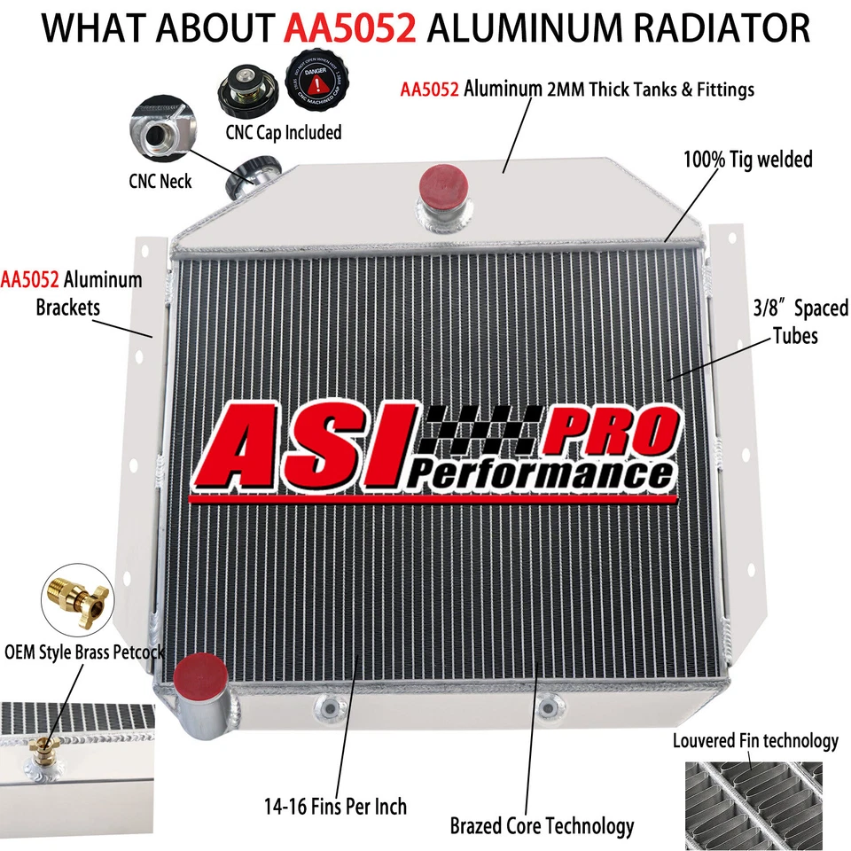RADIADOR DE 4 FILAS PARA COSECHADORA INTERNACIONAL 51 52 53 54 55-57 S102 R110 R132 L122 Foto 2 de 4