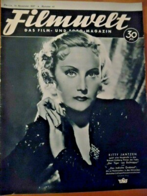 FILMWELT 46 - 14.11. 1937 Kitty Jantzen Marika Rökk Sybille Schmitz Inkijinoff C