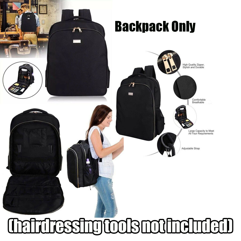 QOTSTEOS Friseur-Rucksack – Großer Tragrucksack Für Styling-Tools, Kosmetik & Werkzeug, 32x19x45 Cm