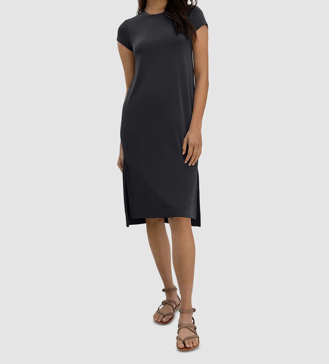 knee length t shirt dress White Knee Length T Shirt Dress Womens Organic Cotton T-Shirt Knee Length Dress