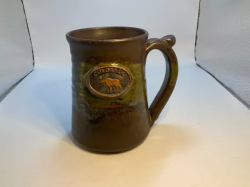 Mountain Art Potter Glazed Pottery  Coffe  Mug  Made in Montana Signed