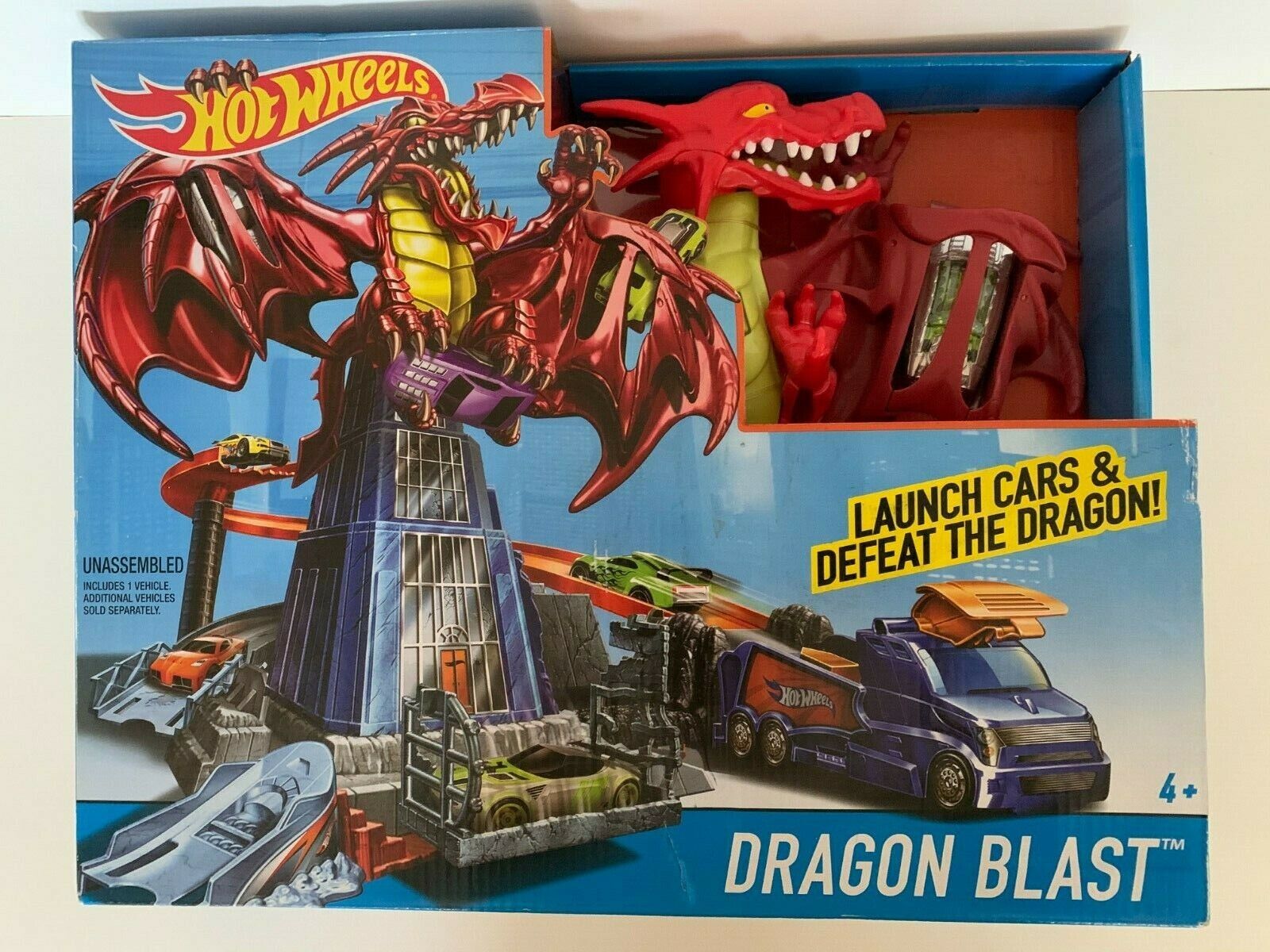 Hot Wheels Defeat the Track Dragon with Dragon Mattel DWL04