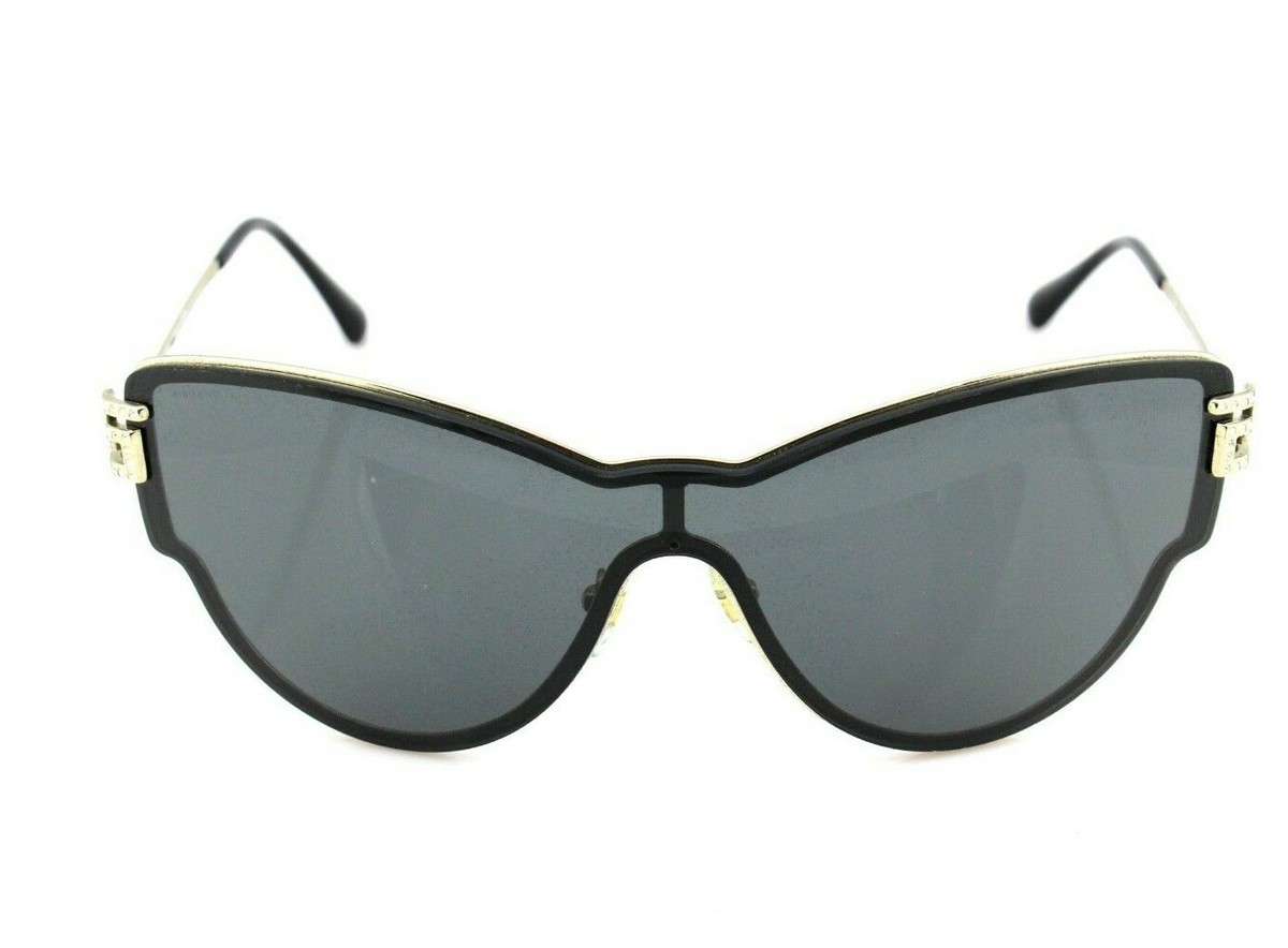 RARE NEW Genuine VERSACE Pale Gold Grey Cat Eye Sunglasses  display picture 2