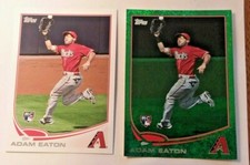 ADAM EATON 2013 TOPPS #79 RC LOT - EMERALD GREEN SPARKLE PARALLEL & BASE ROOKIES