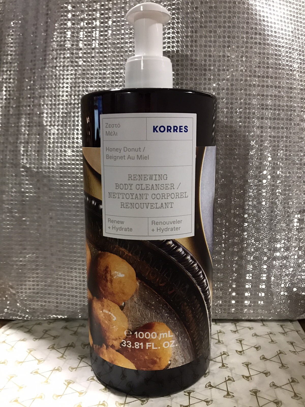 Korres Renewing Body Cleanser Honey Donut 1000ml Mega Size New