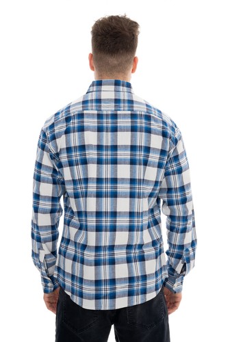 Mens Ex Wrangler Check Shirt Lumberjack Long Sleeve Cotton Shirts Casual Tops - Picture 15 of 16