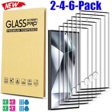 4X For Samsung Galaxy 24 Ultra S24 Plus + S24 Tempered Glass 9H Screen Protector