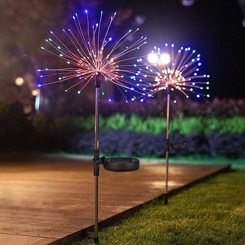 150LED Outdoor Solar Firework Lights Waterproof Path Garden Starburst Decor Lamp - Picture 34 of 35