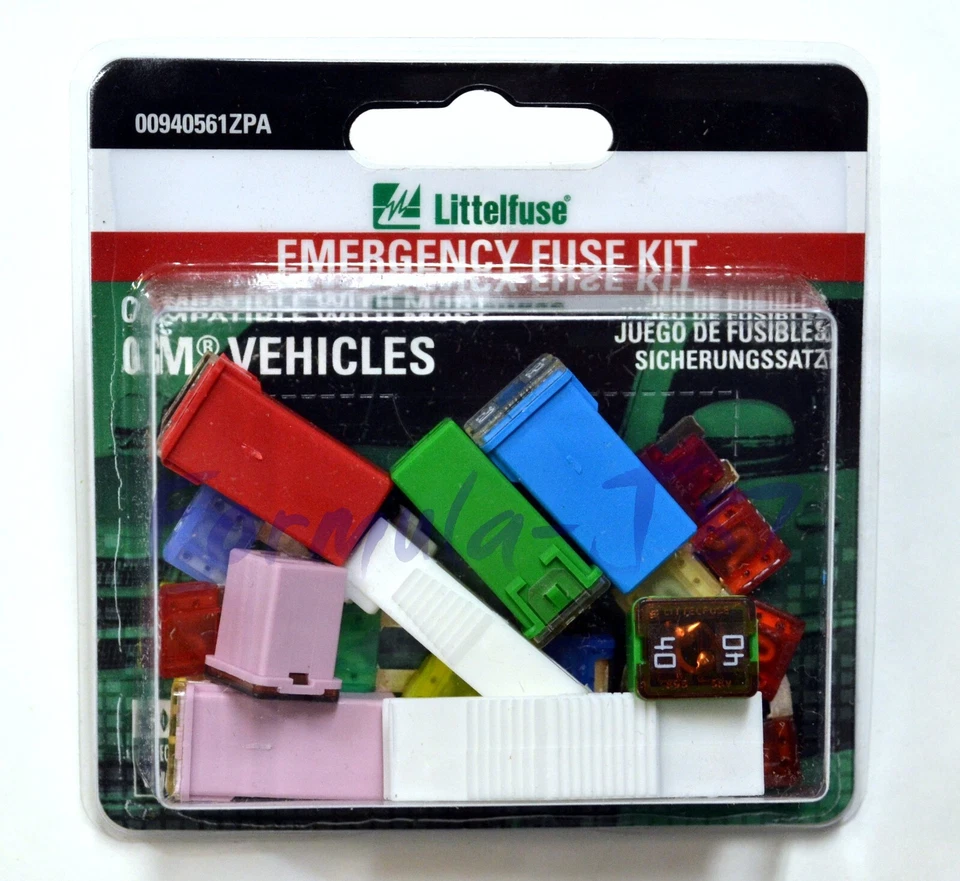 Kit de fusibles de emergencia Littelfuse 00940561ZPA GMC MINI LP MINI LP JCASE LPJCASE Fit Foto 2 de 3