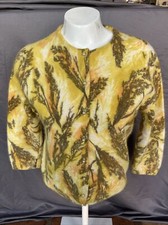 Vintage 50s Angora Wool Angelon Darlene Granny Sweater Cardigan Pearl Buttons 36