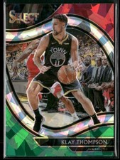 Klay Thompson 2020-21 Panini Select Red White Green Cracked Ice #243