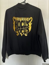 Disney Exclusive Hocus Pocus Bomber Jacket L Black Flame Candle Rare Vgc