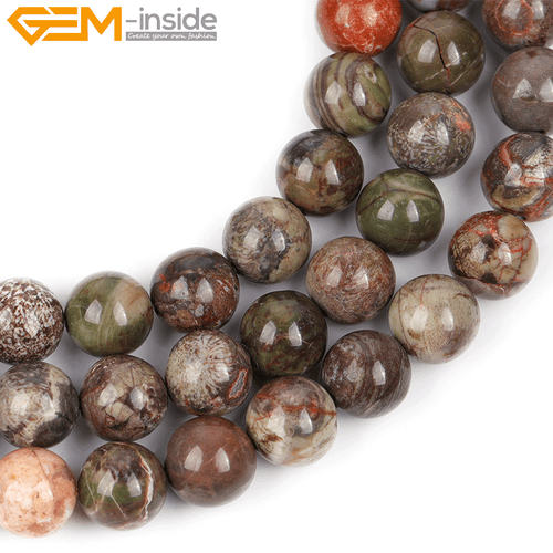 Rain Forest Onyx Agate 15" Strand Brown Natural Beads For Women's Jewellery - Picture 39 of 49