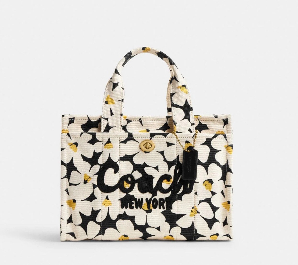 ☂️🍄Coach Rogue Cargo Floral Print Canvas☄️SMALL☄️Tote 26