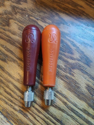Vintage Speedball Linoleum Cutter Your choice - Red OR Orange