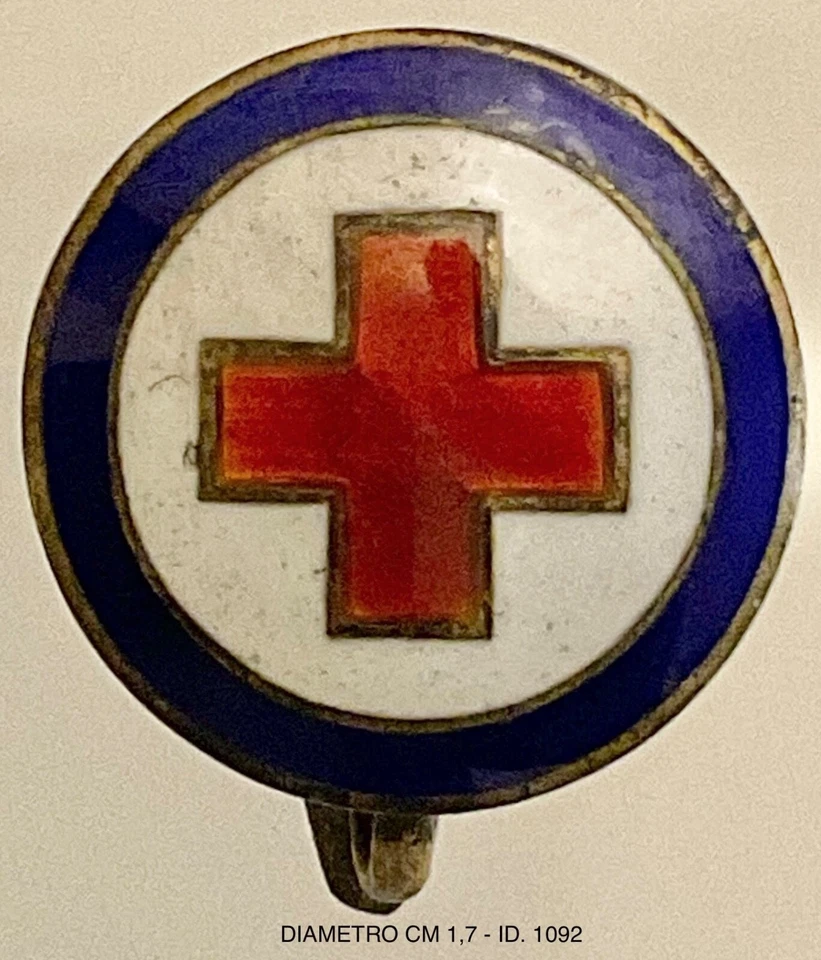 CROCE ROSSA ITALIANA DISTINTIVO DI PROPAGANDA 1a GUERRA MONDIALE 1915.1918 - Immagine 3 di 4