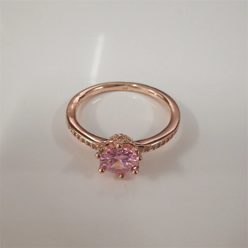 Pandora Pink Sparkling Crown Solitaire Ring