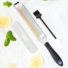 Premium Lemon Zester Grater Angled Teeth Citrus Parmesan Cheese Garlic Chef