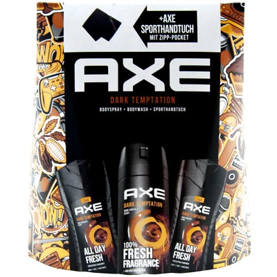 Axe Geschenkset Dark Temptation 1 Set = 1 x Bodyspray + 2 Duschgel +1 Handtuch