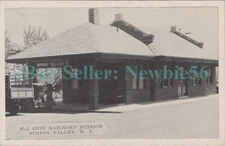 Spring Valley NY - ERIE RAILROAD STATION - c1940s Postcard
