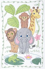 Jack Dempsey Needle Art Jungle Crib Quilt Top