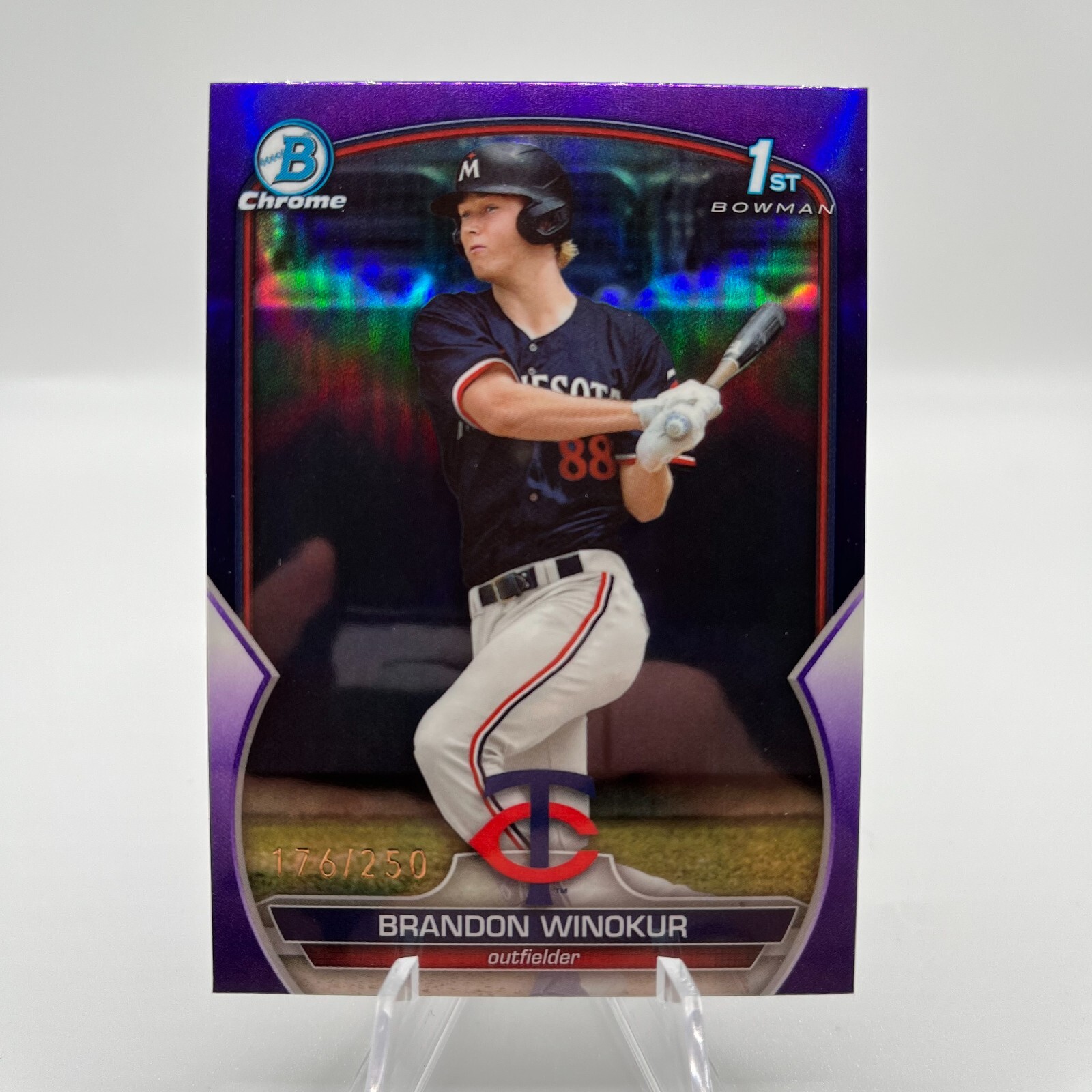 2023 Bowman Draft Chrome Purple Refractor /250 Brandon Winokur #BDC-69