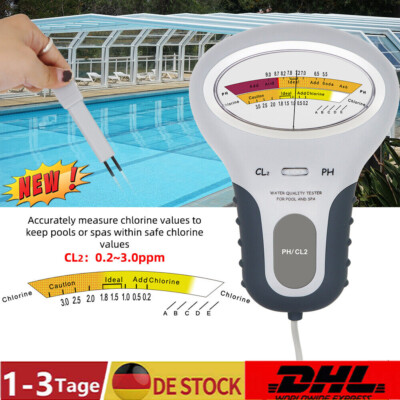 Digital Wasser Tester PH Wert Prüfer Chlor Messgerät Messer Water Aquarium Pool