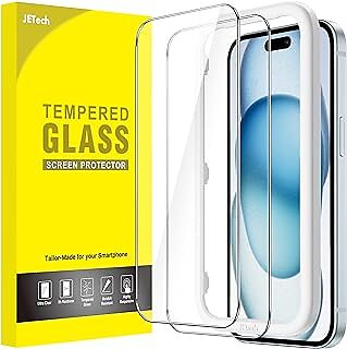 JETech Screen Protector for iPhone 15 Plus 6.7-Inch| Bubble Free| Tempered Glass