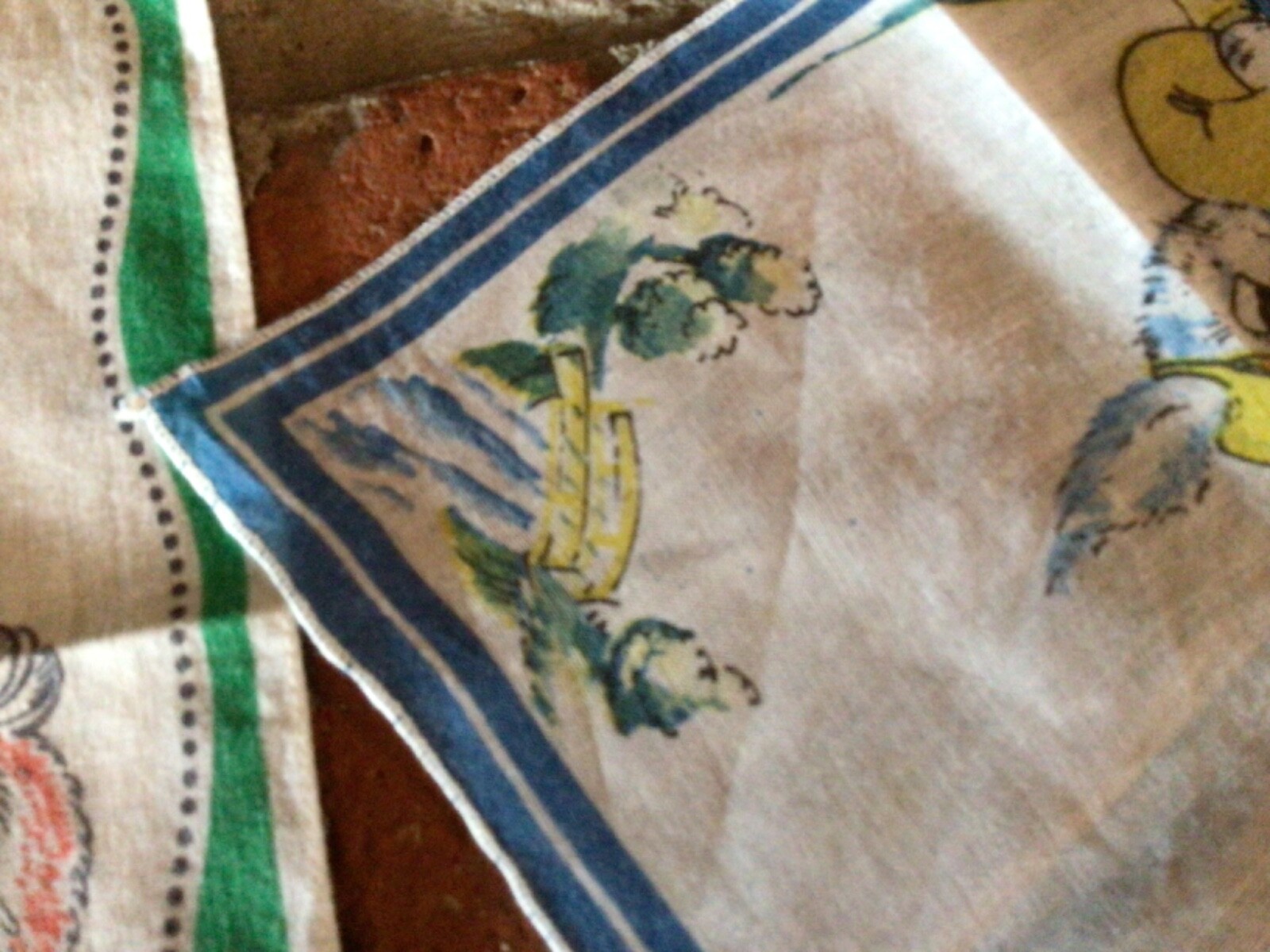 Vintage 1950's Lot Of 3 Child Hankies One RARE Tom Lamb Signed Other Marked C O image 8