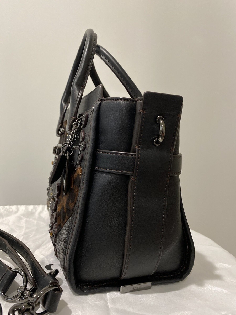 Coach 55503 quilted canyon swagger 27 satchel leather shoulder