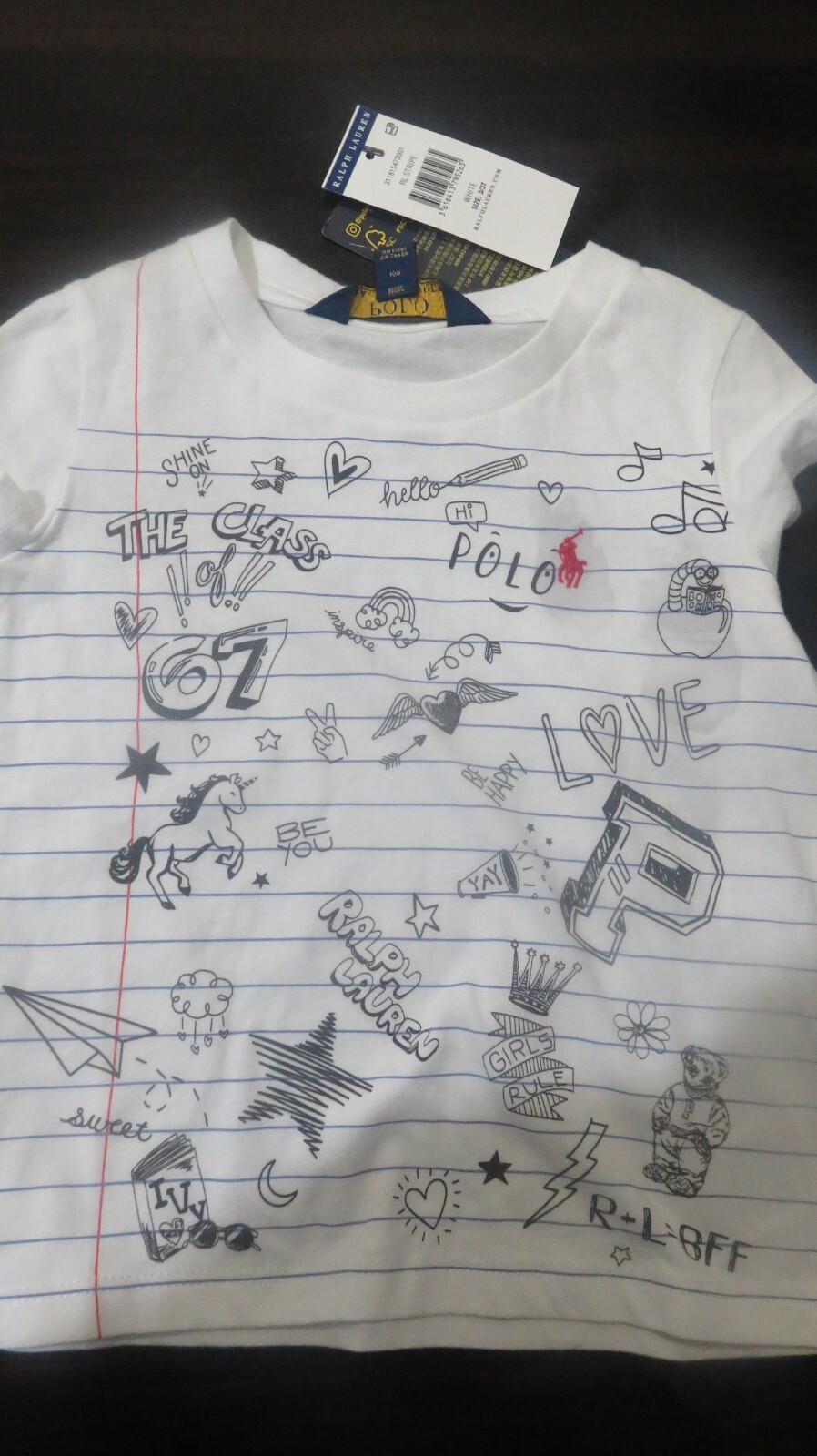 Polo Ralph Lauren Girls t-shirt 3yr rrp £32 image 2