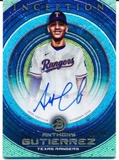 2022 bowman inception anthony gutierrez Blue Foil /99
