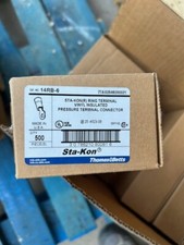  500 PACK  Thomas  Betts Sta-Kon 14RB-6 Ring Terminals Vinyl Insulated