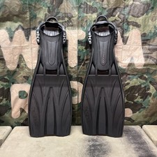 Sherwood Triton Open Heel Scuba Diving Fins - Black - Medium
