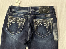 Miss Me Womens Bootcut Jeans DK133 Dark Blue Size 28 NEW w/tags 113 JE5682B2L