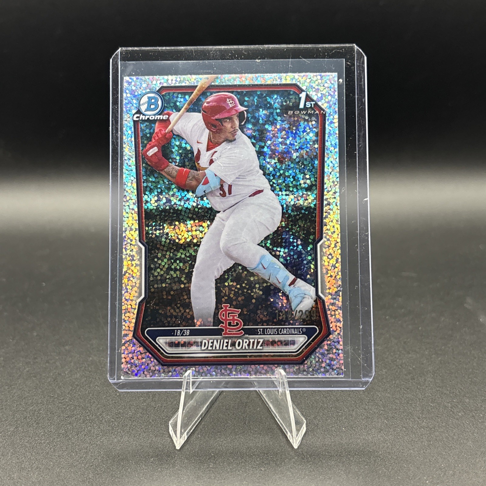 2026 Bowman Chrome Deniel Ortiz Speckle Refractor /299 1st
