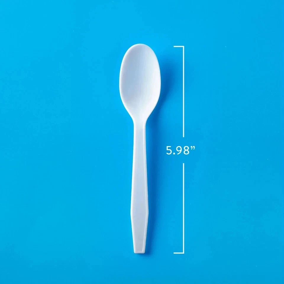 Cucharas de plástico blancas pesadas Member's Mark, 600 ct. Foto 2 de 4