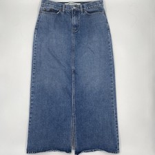 Vintage Gap Denim Womens Size 6 Maxi Skirt With Front Slit