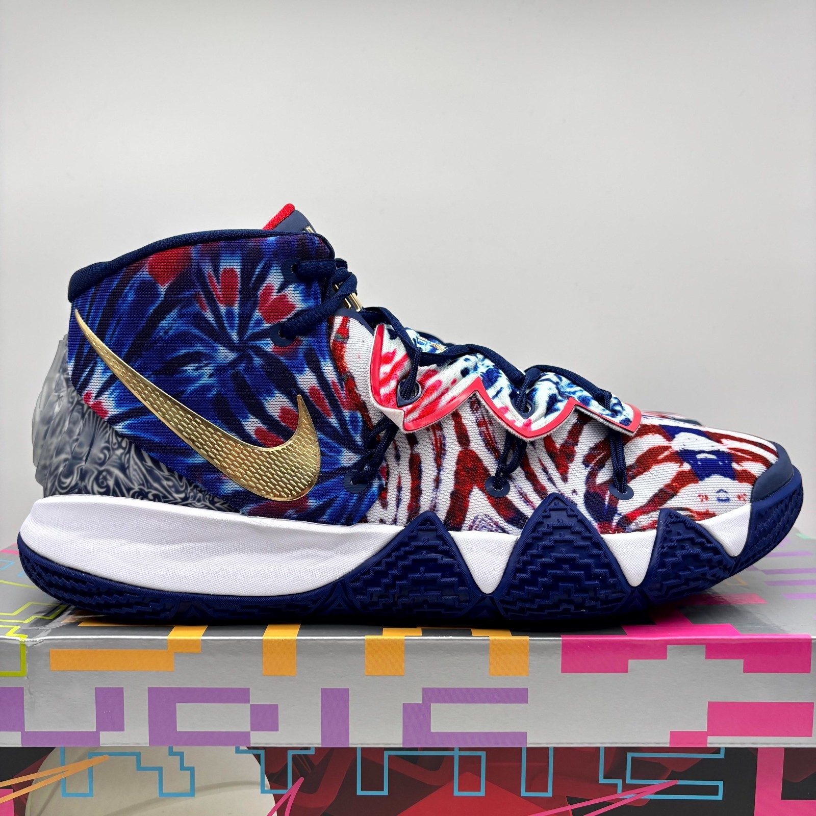 Nike Kybrid S2 Tie Dye USA Navy White Athletic Shoes Size 14 Men's CQ9323-400