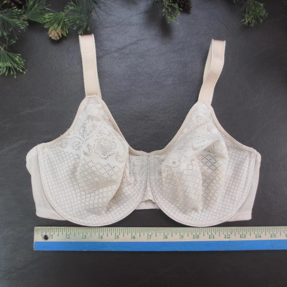 Wacoal Bra Womens 36DDD Beige Lace Underwire Full Coverage Adjustable 857210 - Image 2 of 4